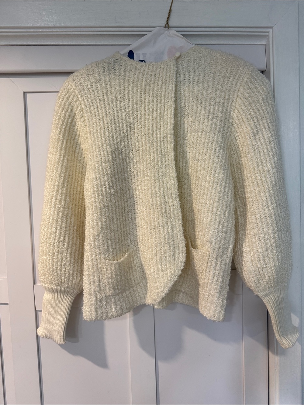 Vintage Cream Knit open Cardigan